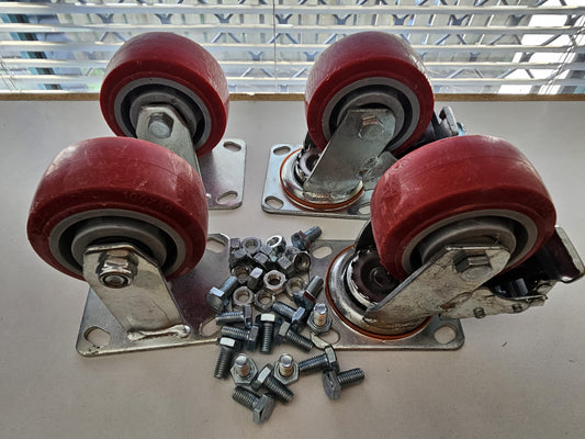 Heavy Duty Industrial Castor wheels Set of 4