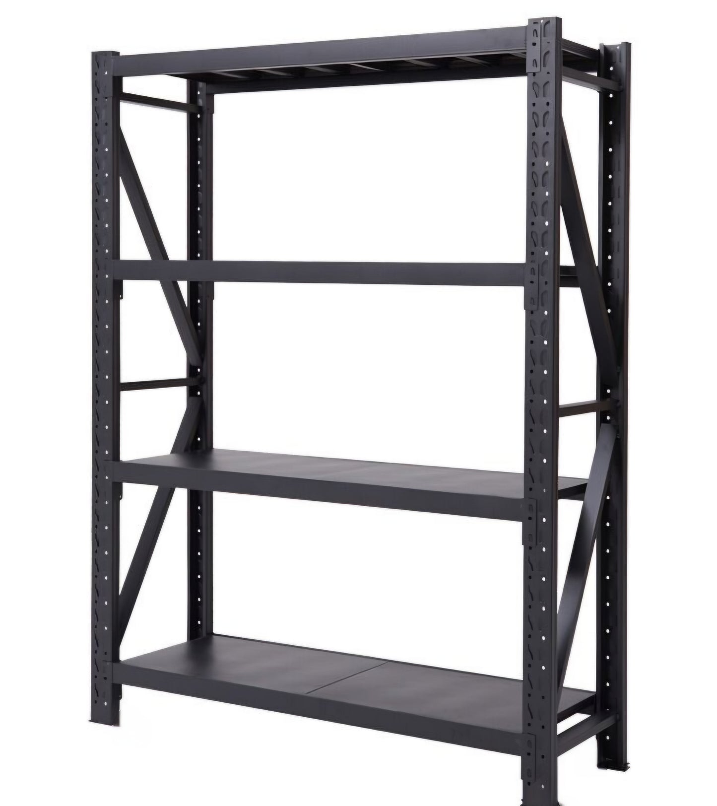 Medium duty garage shelving L1.5mxD0.5xH1.85m (BLACK)