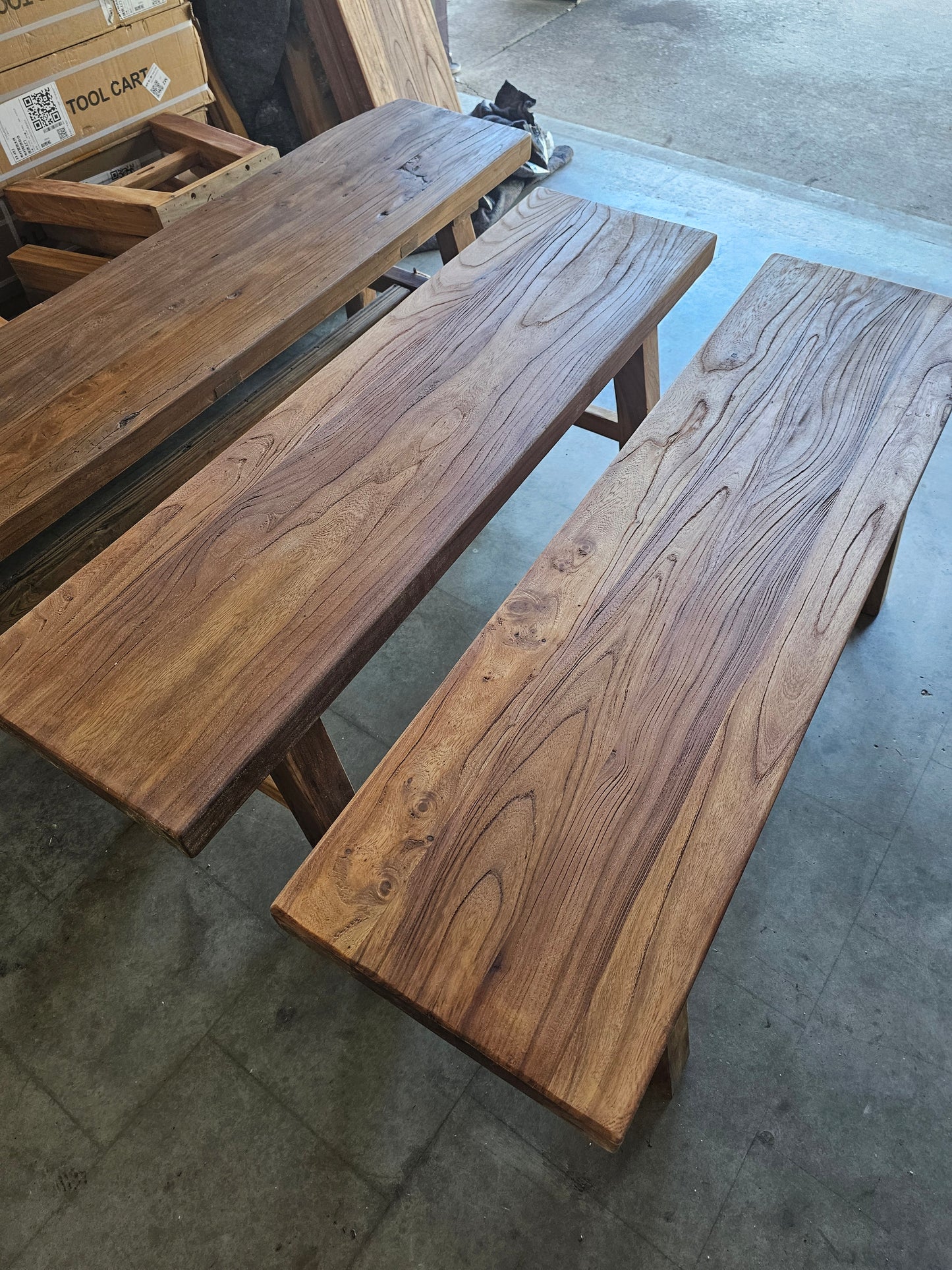 Handmade Elm Bench Seat 1.2m