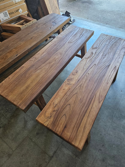 Handmade Elm Bench Seat 1.2m