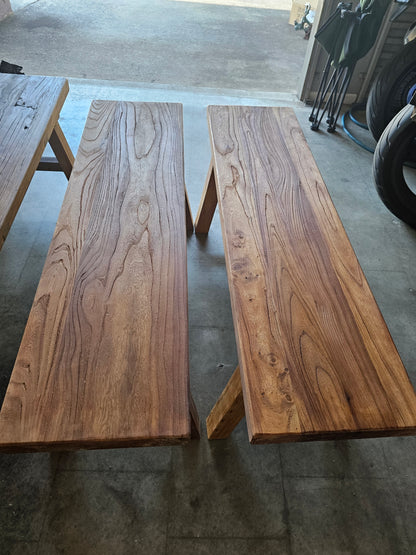 Handmade Elm Bench Seat 1.2m