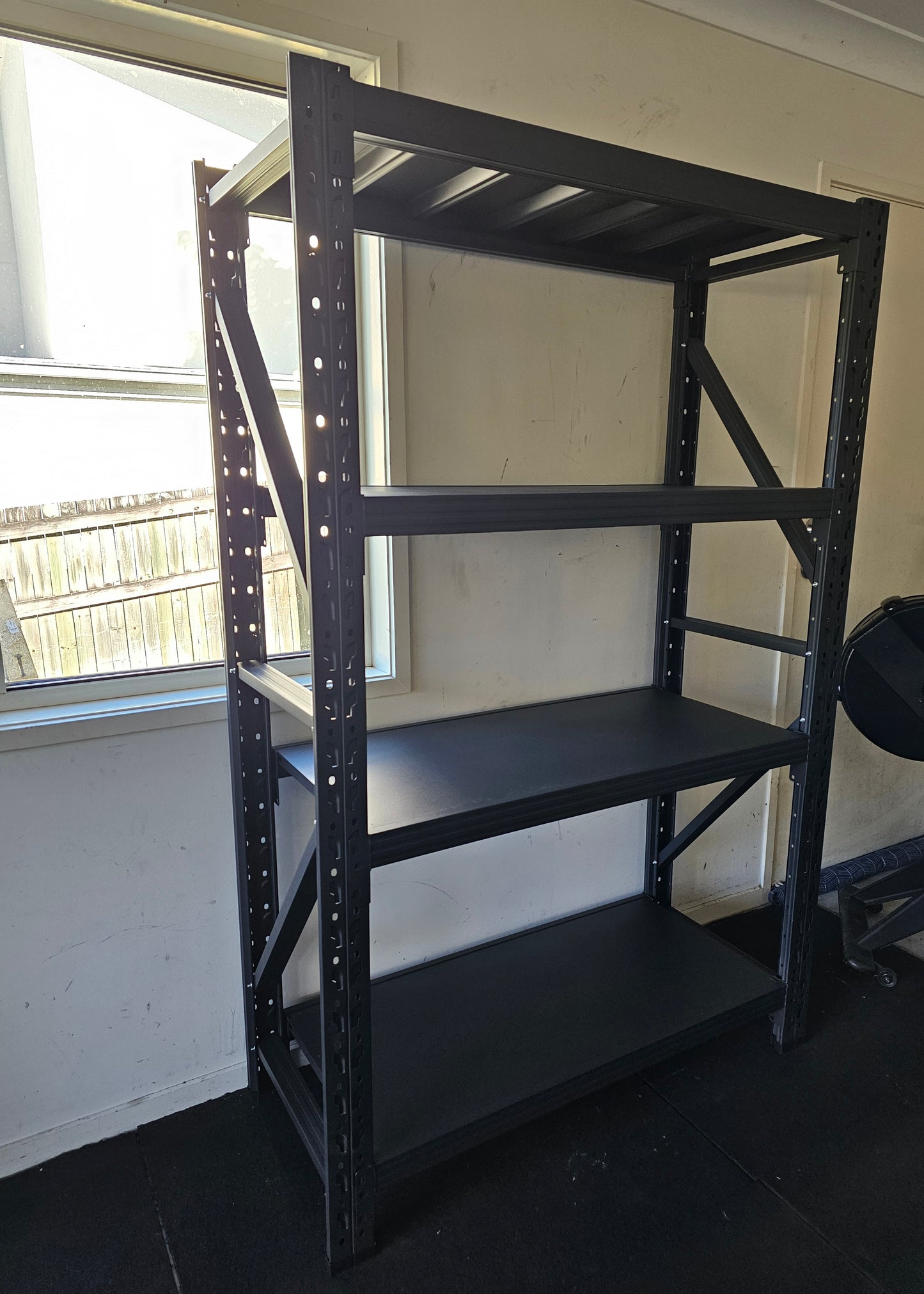 Medium duty garage shelving L1.2mxD0.5xH1.8m (BLACK)