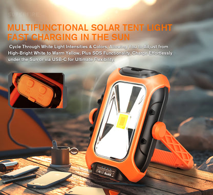 SUPERFIRE Rechargeable Solar Magnetic Work Light(Free Shipping)