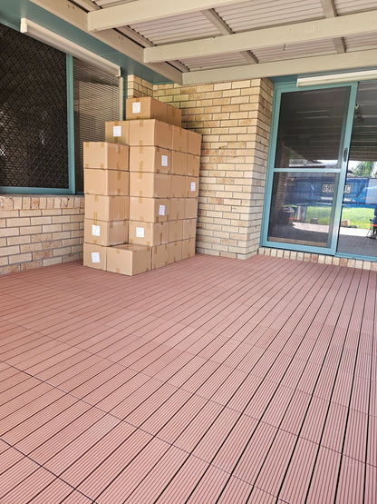 Composite Decking Tiles (Redwood)