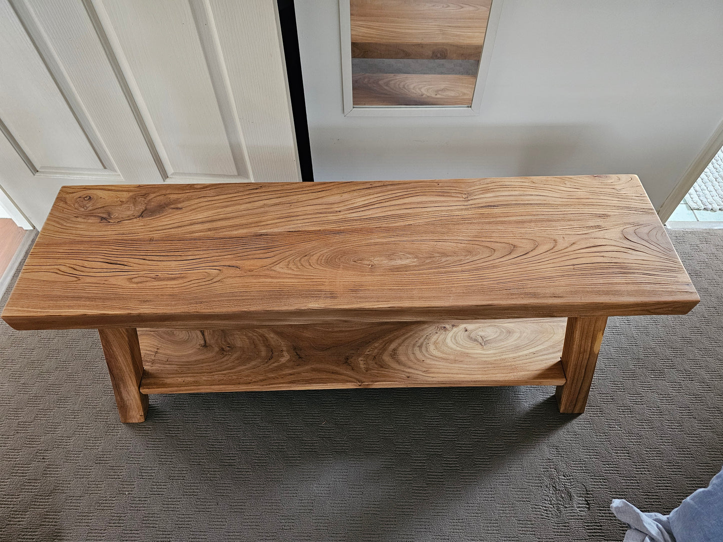 Handmade solid Elm 2-Tier bench seat 1.2m
