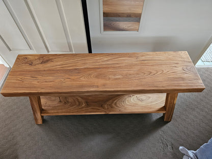 Handmade solid Elm 2-Tier bench seat 1.2m
