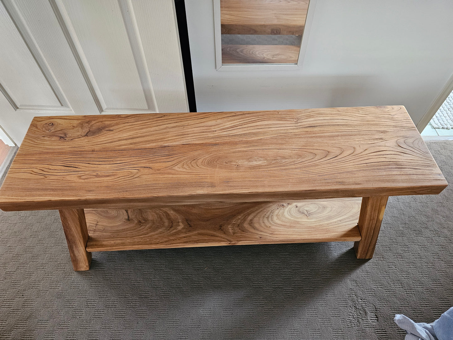 Handmade solid Elm 2-Tier bench seat 1.2m