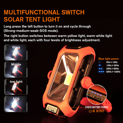 SUPERFIRE Rechargeable Solar Magnetic Work Light(Free Shipping)