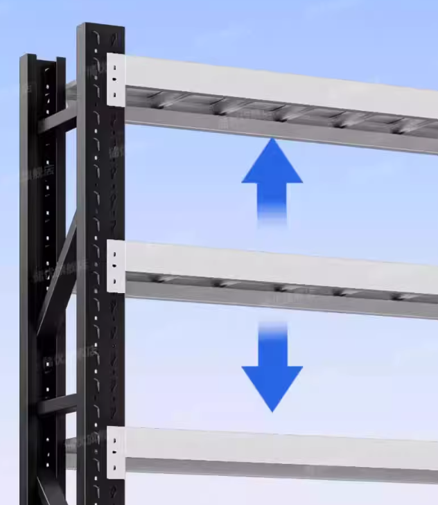 Heavy duty garage shelving L1.8mxD0.6xH2m