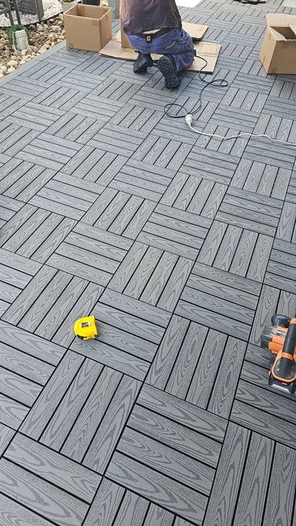 Composite Decking Tiles (Grey)