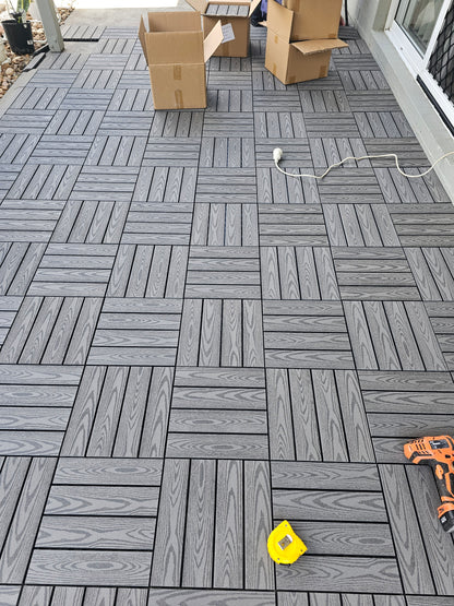 Composite Decking Tiles (Grey)