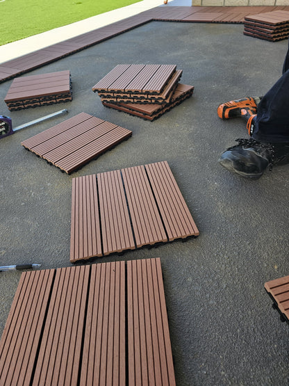 Composite Decking Tiles (Redwood)