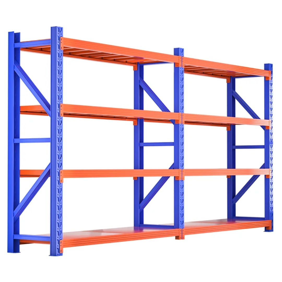 Heavy duty garage shelving L2mxD0.6xH2m (BLUE+ORANGE)