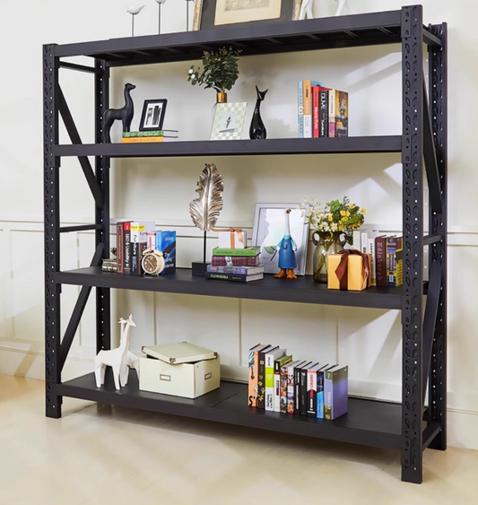 Heavy duty garage shelving L1.5mxD0.6xH2.4m