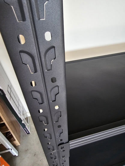 Heavy duty garage shelving L1.5mxD0.6xH2.4m