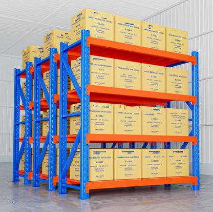 Heavy duty garage shelving L2mxD0.6xH2m (BLUE+ORANGE)