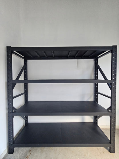 Heavy duty garage shelving L2mxD0.6xH2m (BLACK)