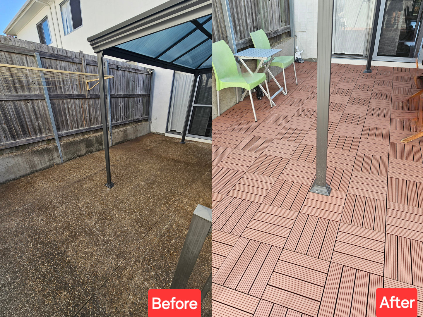 Composite Decking Tiles (Redwood)