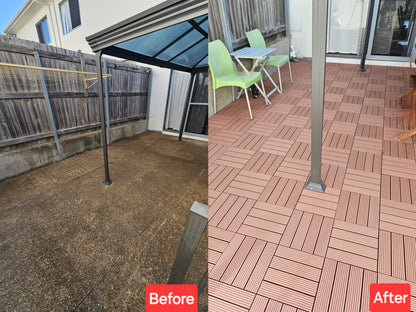 Composite Decking Tiles (Redwood)