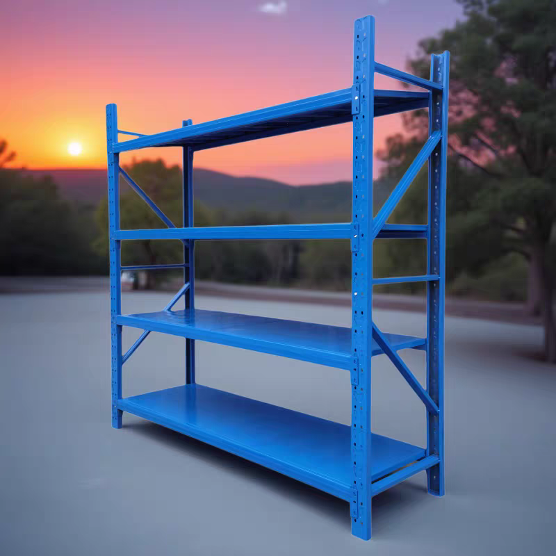 Heavy duty garage shelving L2mxD0.6xH2m (BLUE)