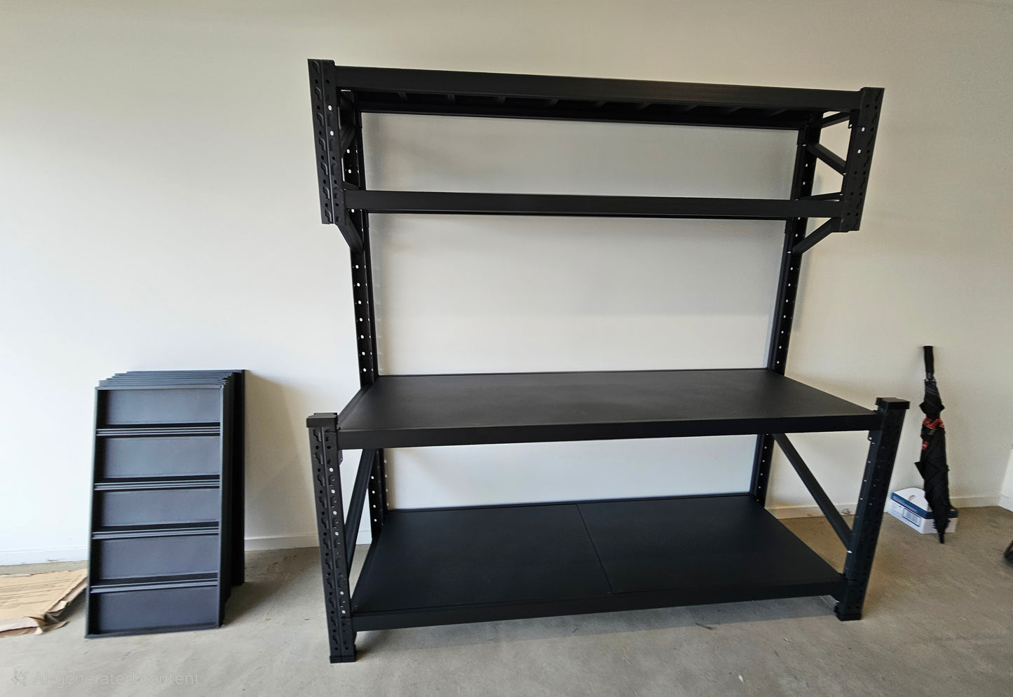 Heavy duty garage workbench 2mx2m