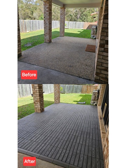 Composite Decking Tiles (Grey)