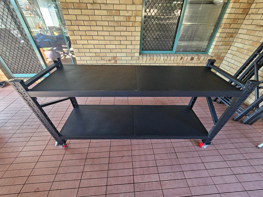 Workbench on wheels L2mxW0.6mxH1m(Black)