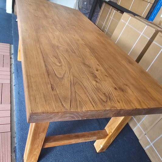 Handmade Elm Dining Table 1.8m