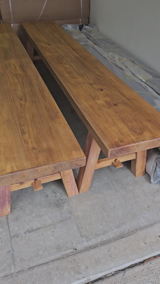 Handmade Elm Bench Seat 2m