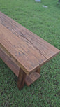 Handmade Reclaimed Elm Narrow Console 2-Tier bench 1.5m