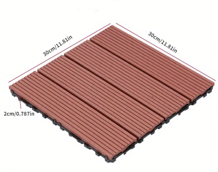 Composite Decking Tiles (Redwood)