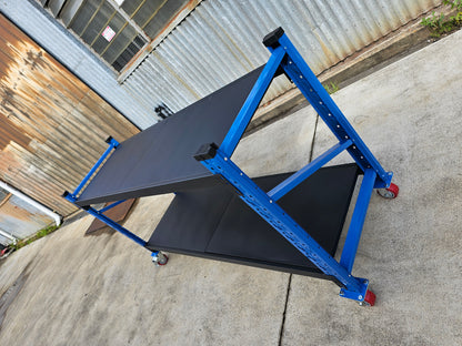 Workbench on wheels L2mxW0.6mxH1m(Blue+Black )