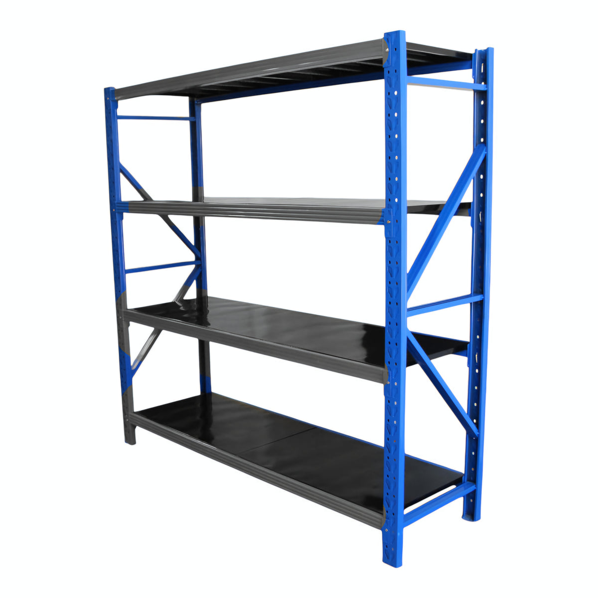 Heavy duty garage shelving L2mxD0.6xH2m (BLUE+BLACK)