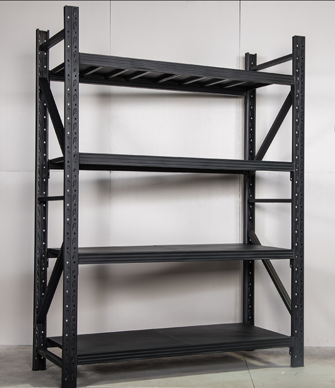 Medium duty garage shelving L1.5mxD0.5xH1.85m (BLACK)