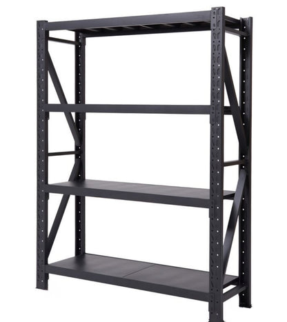 Medium duty garage shelving L1.5mxD0.5xH1.85m (BLACK)