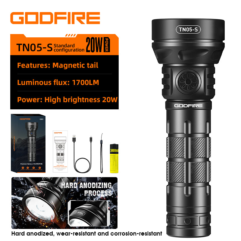 LED Rechargeable Flashlight Torch (Free Shipping)
