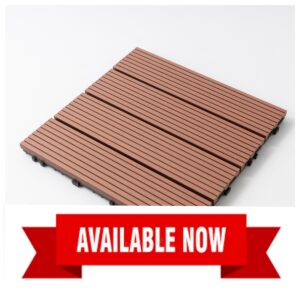 1x DIY Composite Outdoor Indoor Floor Decking Tiles Redwood