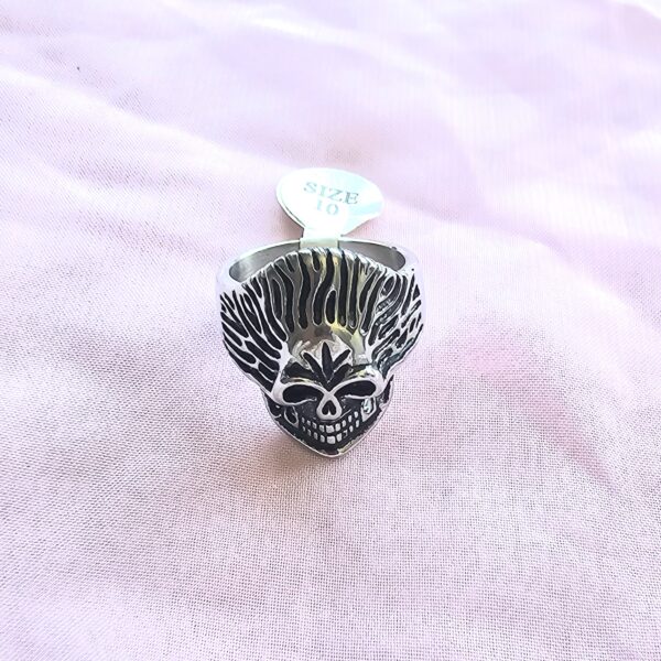 skull biker ring