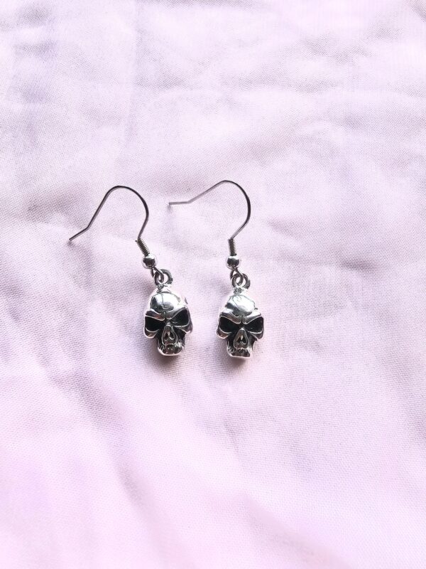 Biker Gothic Skull Earrings