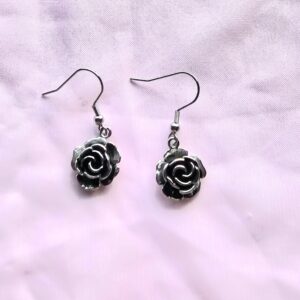 Biker Gothic Skull Earrings (ROSE)