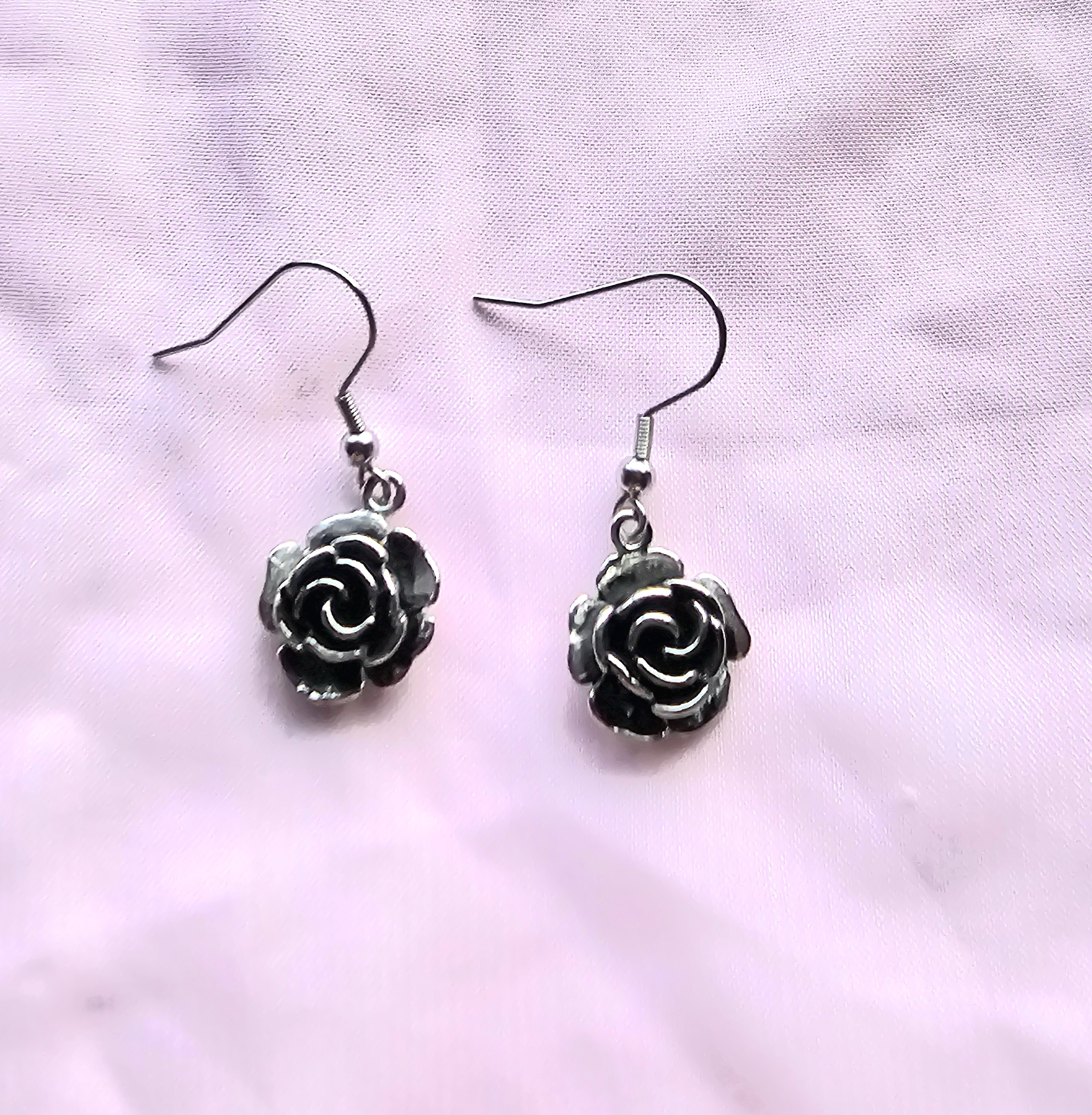 Biker Gothic Skull Earrings (ROSE)