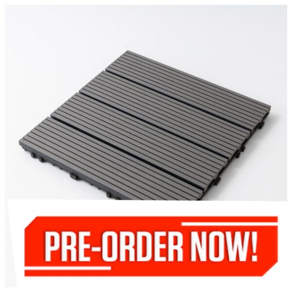 DIY Composite interlocking Floor Wood Decking Tiles Grey