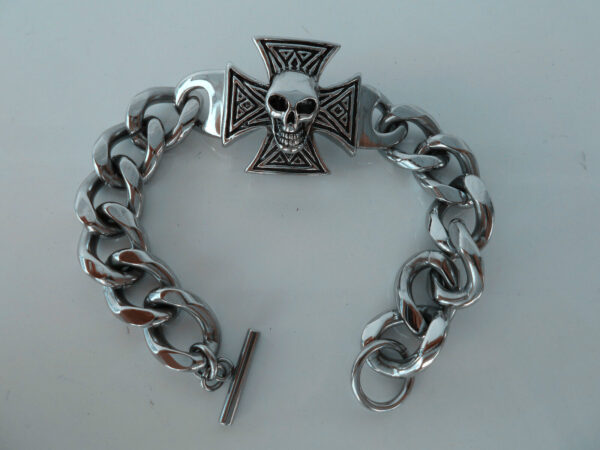 Unisex Biker Gothic Skull Bracelet