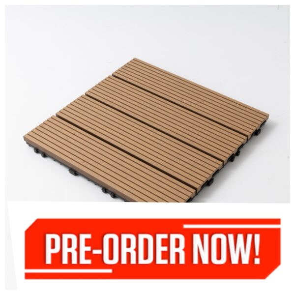 DIY Composite interlocking kitchen Floor Decking Tiles Teak