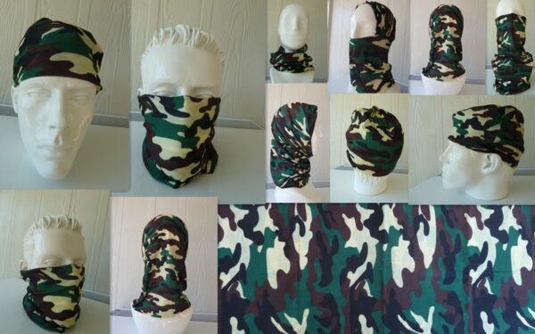 "Camo" Multi neck tube Cycling Bandana Free Post