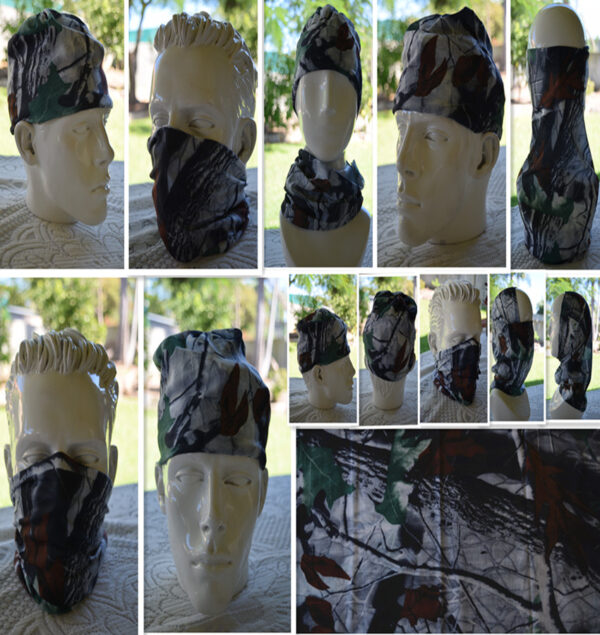 "Camo" Multi neck tube Cycling Bandana Free Post