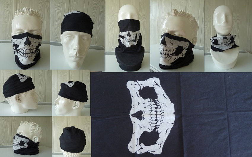 “Skull” Multi neck tube Cycling Bandana Free Post