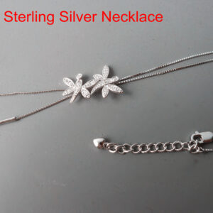 Silver Necklace (Dragonfly) Stamped