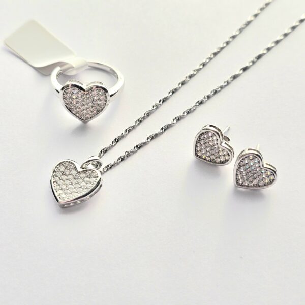 Sterling Silver Jewelry Sets(Hearts)